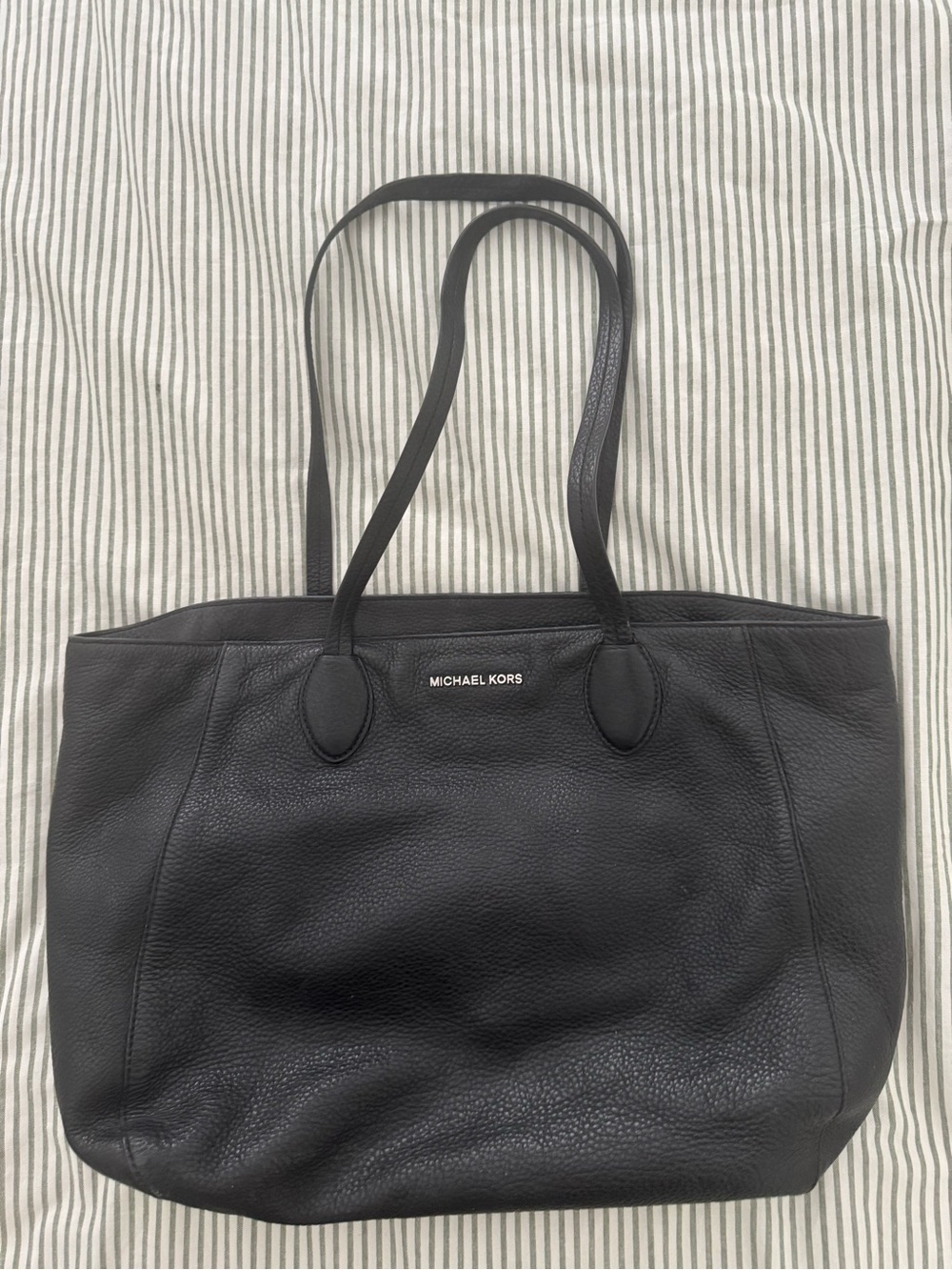Michael Kors Black Pebbled Leather Tote